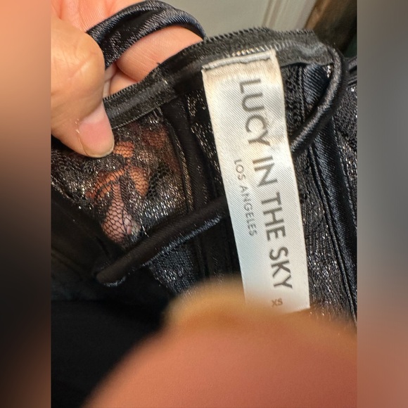 Floral Glitter Corset Dress in Black prom or evening corset sexy dress - Picture 12 of 17